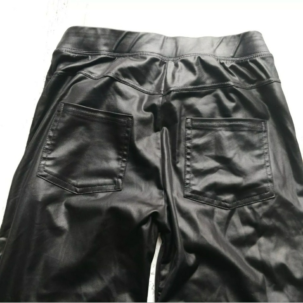 Julia Women's Pants Skinny Wet Look Sexy Punk Goth - Picture 6 of 8